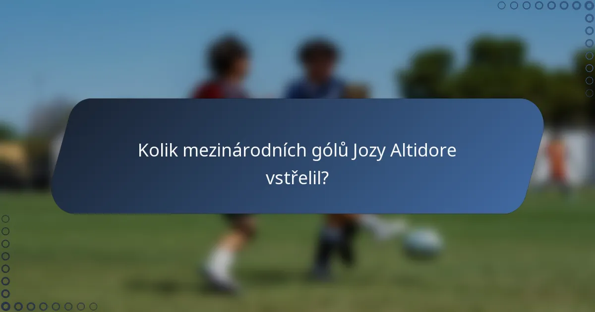 Kolik mezinárodních gólů Jozy Altidore vstřelil?